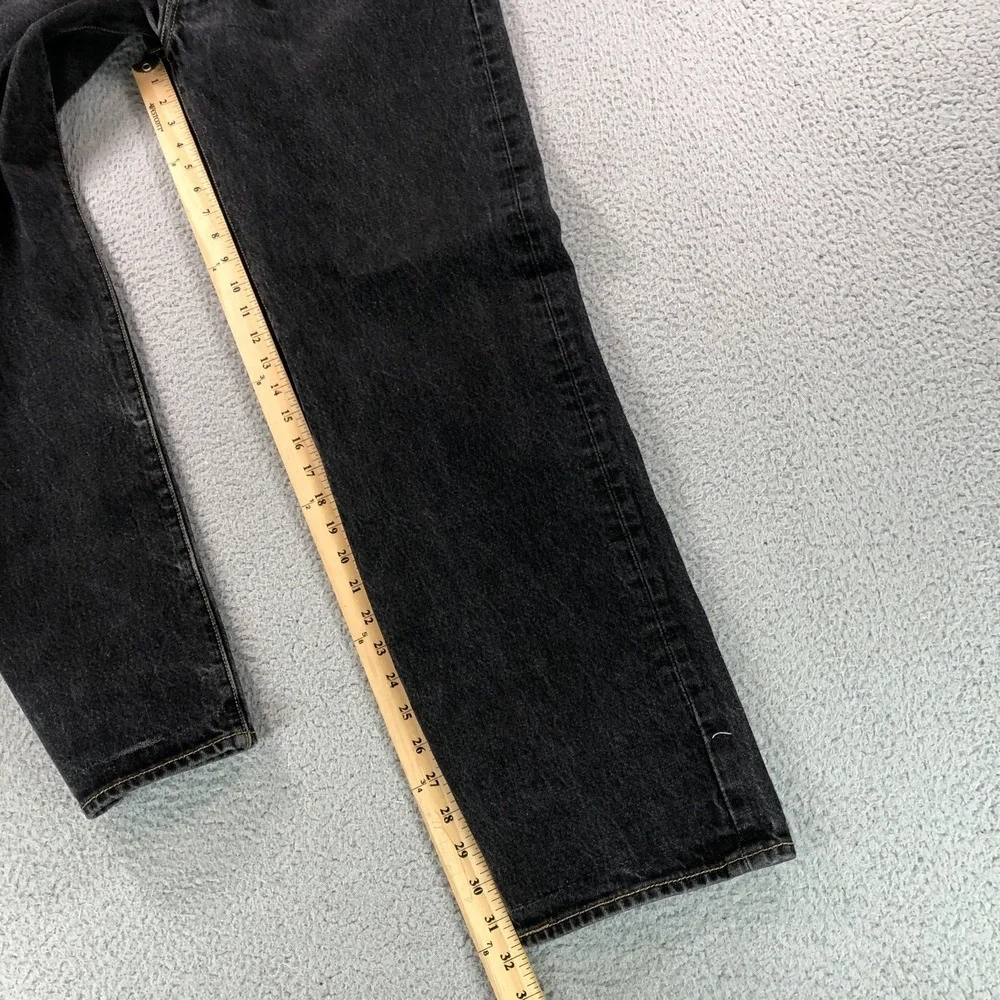 Levis Jeans Adult 38x34 (Fits 36x32) 501 Black Straight Western Button‎ Classic